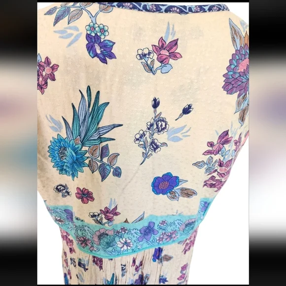 Spell & The Gypsy Siren Song Mermaid Midi Dress Size Medium Boho Gypsy Flowy - Picture 12 of 16